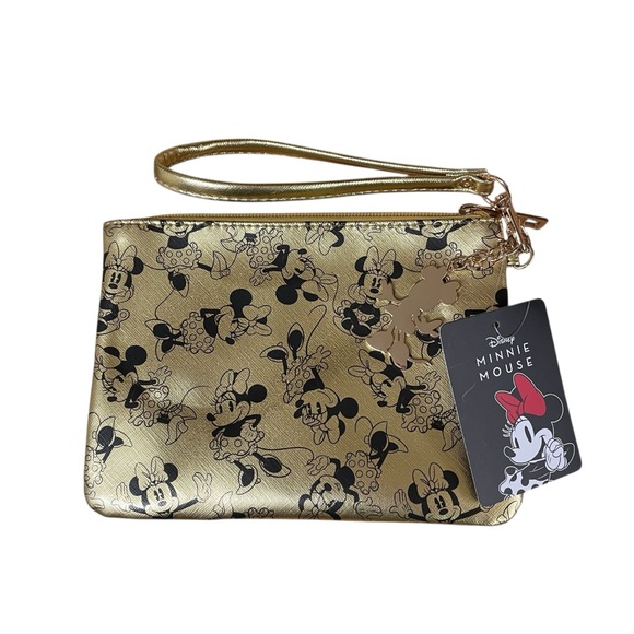 DISNEY Minnie Mouse Gold Wristlet frolicking flirty fun Minnie’s dancing whimsy - Picture 14 of 14